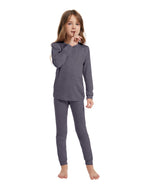 Woolcano Kid's 190g Merino Wool Unisex Base Layer Set Lightweight Thermal Underwear