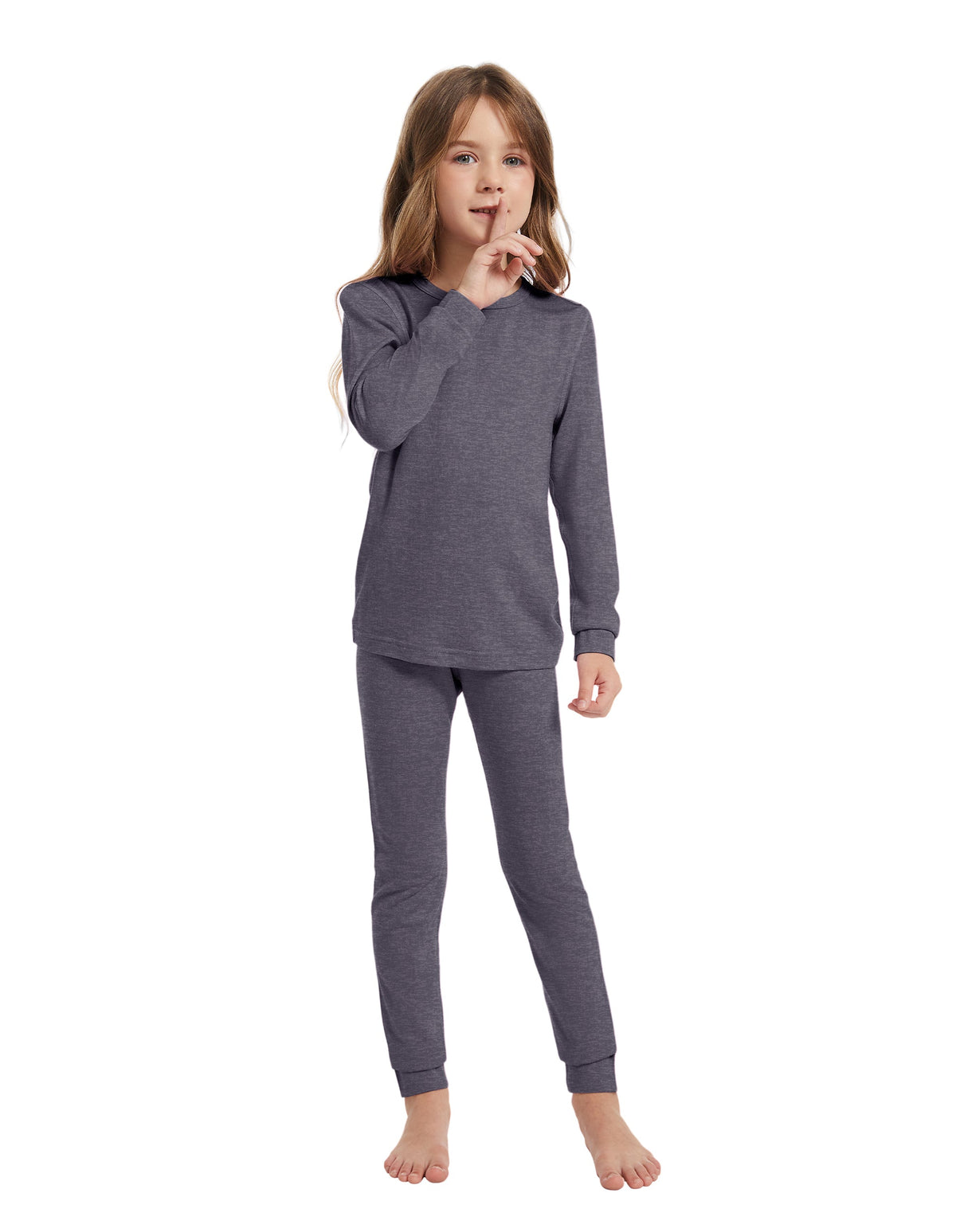 Woolcano Kid's 190g Merino Wool Unisex Base Layer Set Lightweight Thermal Underwear