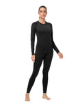 Woolcano Women's 190g Merino Wool Base Layer Set Lightweight Thermal Underwear