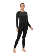 Woolcano Women's 190g Merino Wool Base Layer Set Lightweight Thermal Underwear