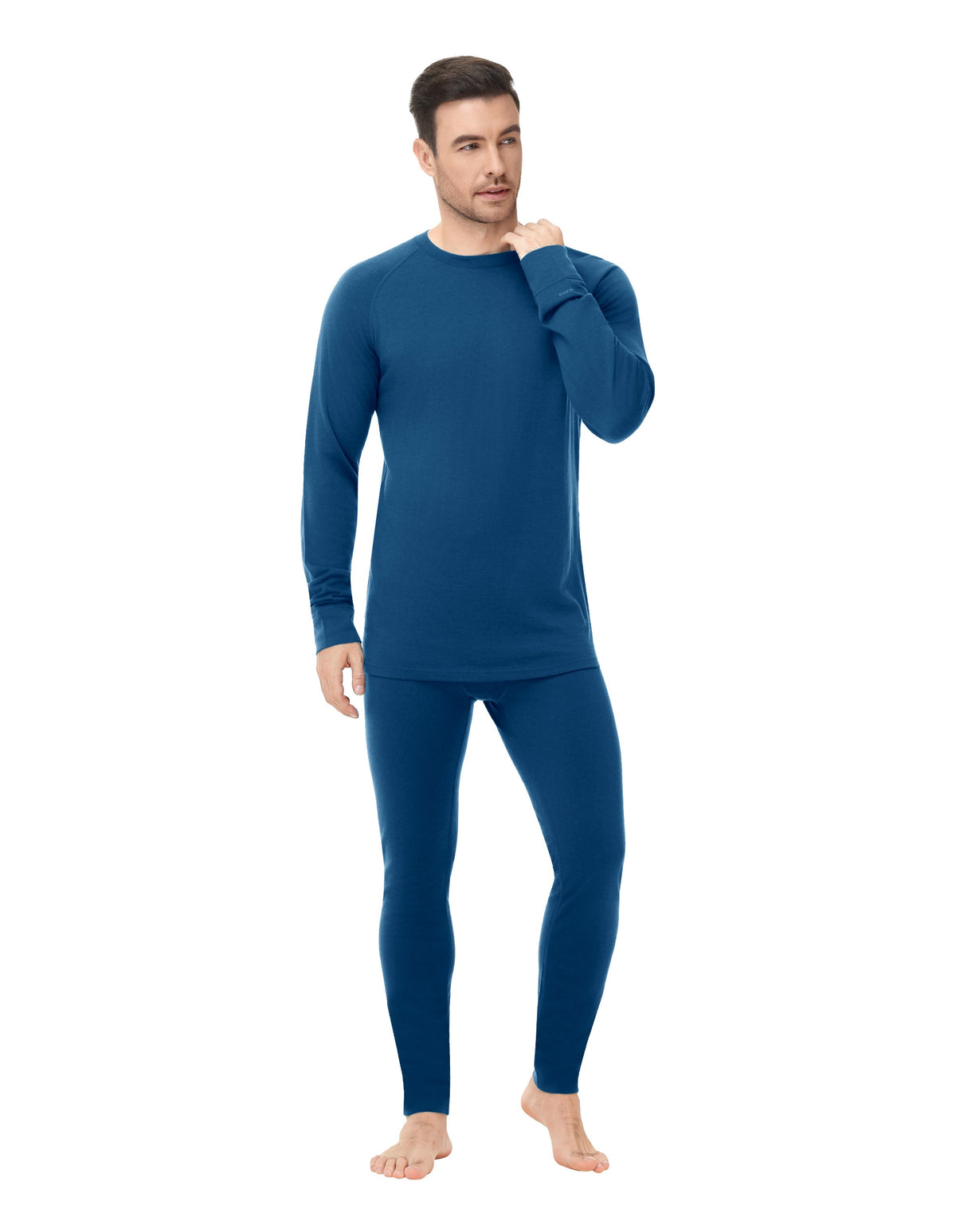 Woolcano Men’s 190g Merino Wool Base Layer Set Lightweight Thermal Underwear