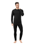 Woolcano Men’s 190g Merino Wool Base Layer Set Lightweight Thermal Underwear