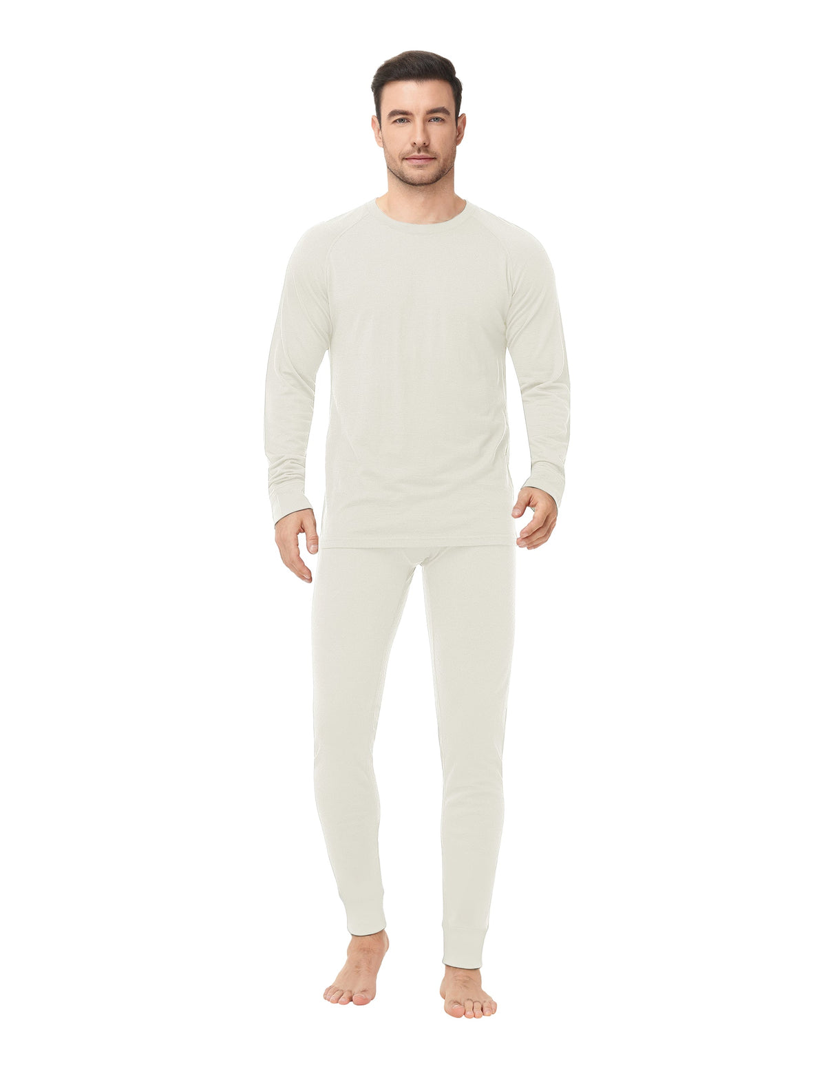 Woolcano Men’s 260g Merino Wool Base Layer Set Lightweight Thermal Underwear