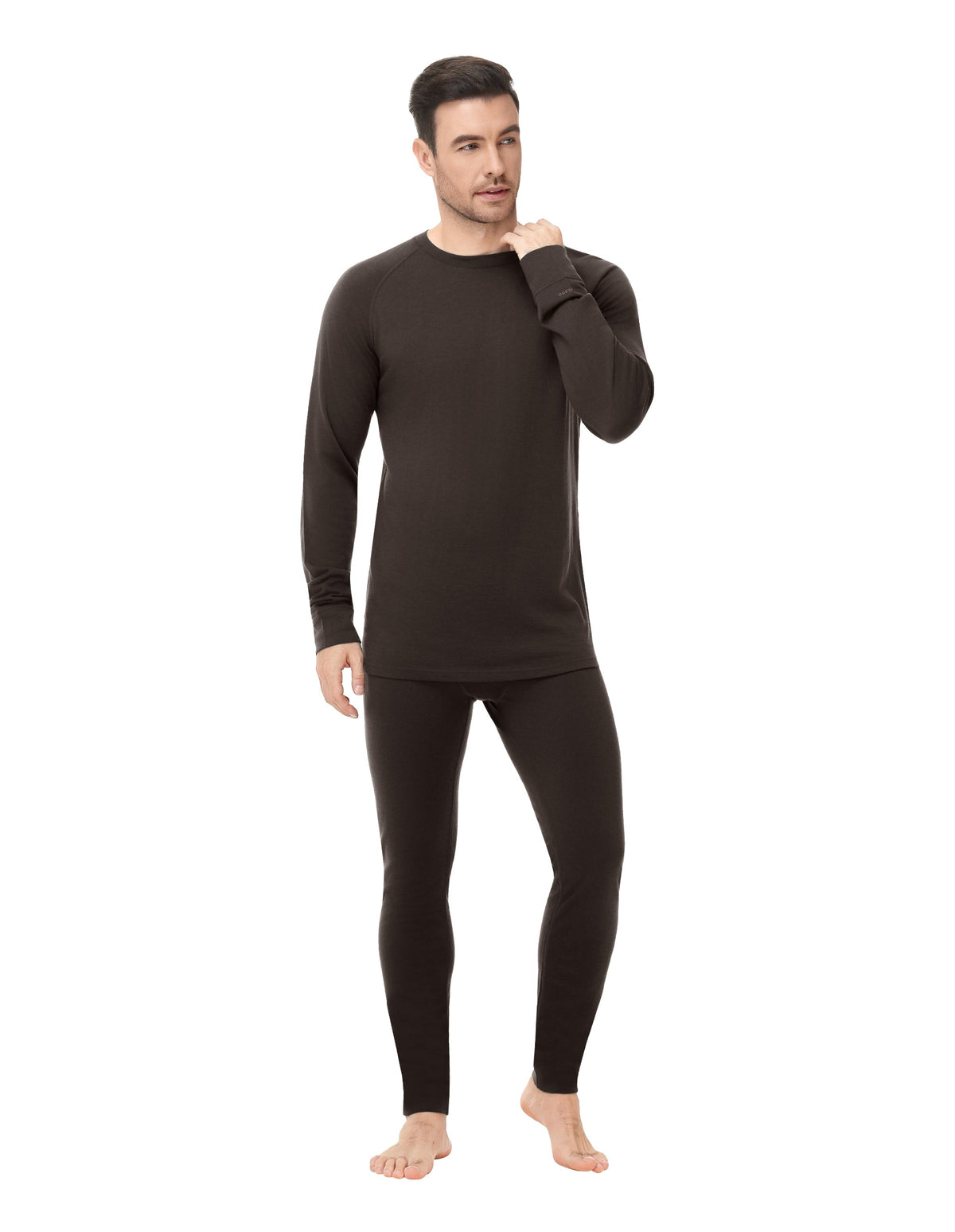 Woolcano Men’s 190g Merino Wool Base Layer Set Lightweight Thermal Underwear