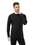 Woolcano Men’s 190g Merino Wool Base Layer Shirt Lightweight Thermal Underwear Top