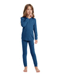 Woolcano Kid's 190g Merino Wool Unisex Base Layer Set Lightweight Thermal Underwear