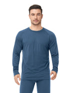 Woolcano Men’s 260g Merino Wool Base Layer Top Lightweight Thermal Underwear Shirt
