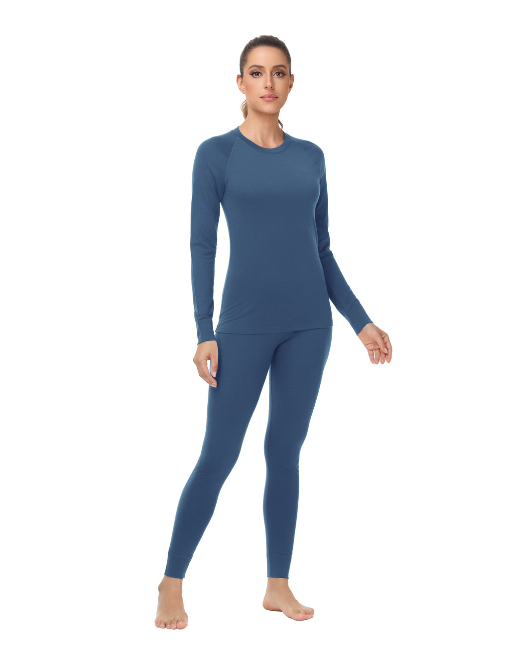 Woolcano Women's 190g Merino Wool Base Layer Set Lightweight Thermal Underwear