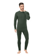 Woolcano Men’s 190g Merino Wool Base Layer Set Lightweight Thermal Underwear