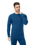 Woolcano Men’s 190g Merino Wool Base Layer Shirt Lightweight Thermal Underwear Top
