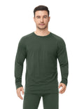 Woolcano Men’s 260g Merino Wool Base Layer Top Lightweight Thermal Underwear Shirt