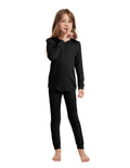 Woolcano Kid's 190g Merino Wool Unisex Base Layer Set Lightweight Thermal Underwear