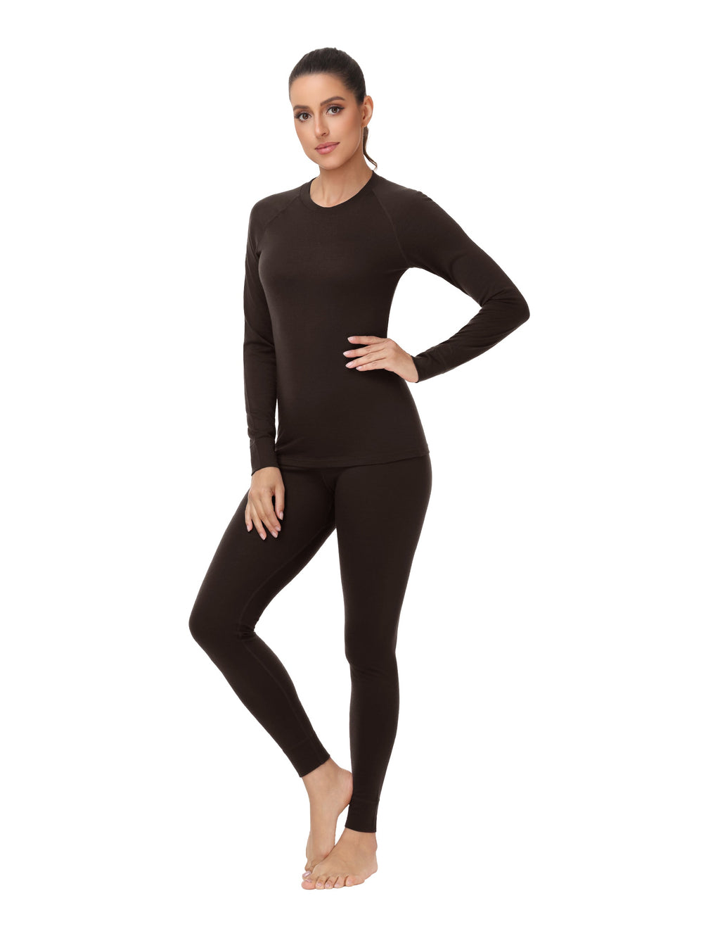 Woolcano Women's 260g Merino Wool Base Layer Set Lightweight Thermal Underwear