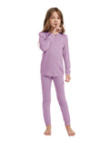 Woolcano Kid's 190g Merino Wool Unisex Base Layer Set Lightweight Thermal Underwear