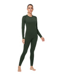 Woolcano Women's 190g Merino Wool Base Layer Set Lightweight Thermal Underwear