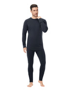Woolcano Men’s 190g Merino Wool Base Layer Set Lightweight Thermal Underwear