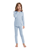 Woolcano Kid's 190g Merino Wool Unisex Base Layer Set Lightweight Thermal Underwear
