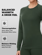 Woolcano Women's 190g Merino Wool Base Layer Set Lightweight Thermal Underwear