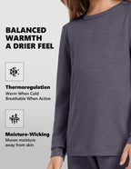 Woolcano Kid's 190g Merino Wool Unisex Base Layer Set Lightweight Thermal Underwear