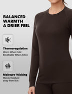 Woolcano Women's 190g Merino Wool Base Layer Set Lightweight Thermal Underwear