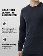 Woolcano Men’s 190g Merino Wool Base Layer Set Lightweight Thermal Underwear