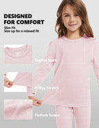 Woolcano Kid's 190g Merino Wool Unisex Base Layer Set Lightweight Thermal Underwear
