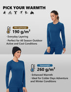 Woolcano Women's 190g Merino Wool Base Layer Set Lightweight Thermal Underwear