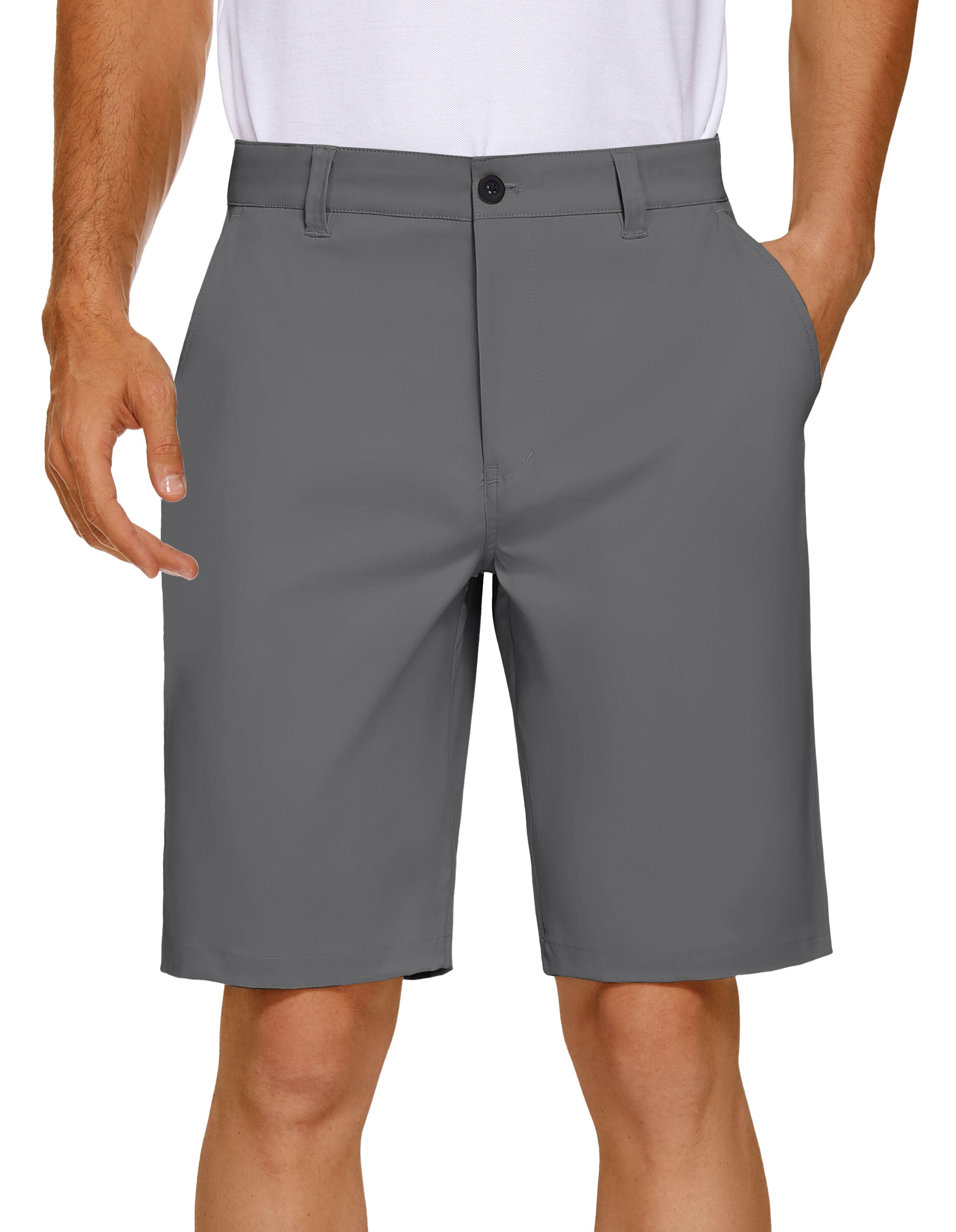 PULI Men's Golf Dress Shorts 7 Inch with 5 Pockets