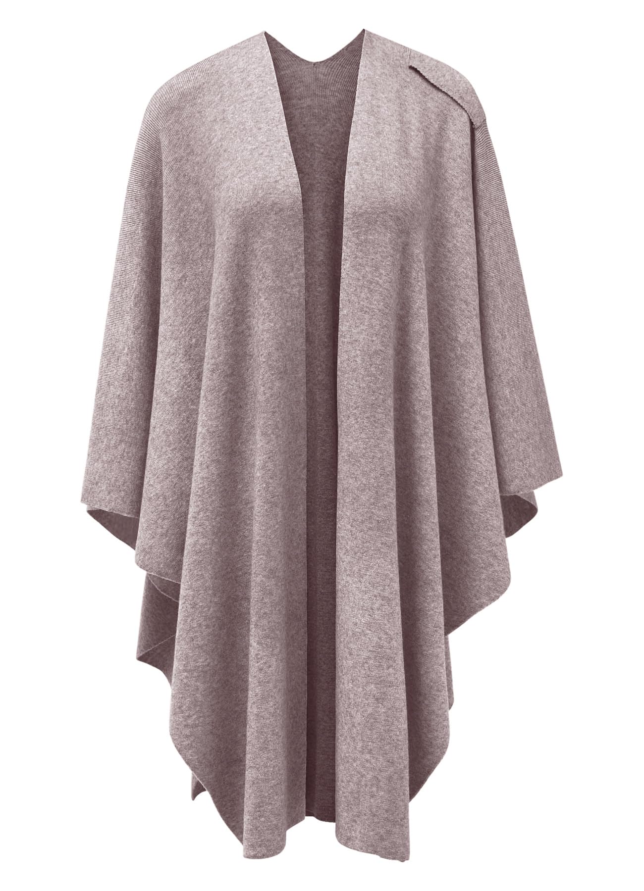 PULI Women's Large Cross Front Poncho Sweater Wraps Topper Knitted Elegant Shawls Cape for Fall Winter