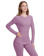 Woolcano Women's 260 Merino Wool Base Layer Shirt Midweight Thermal Underwear Top
