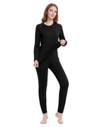 Woolcano Women's 260 Merino Wool Base Layer Set Midweight Thermal Underwear Set