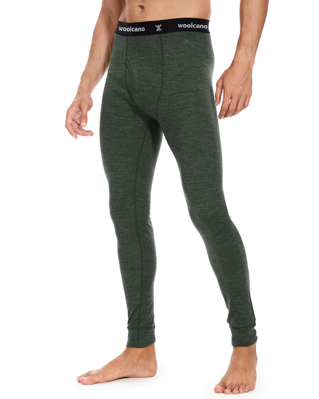 Woolcano Men’s 260 Merino Wool Base Layer Pants Midweight Thermal Underwear Bottom
