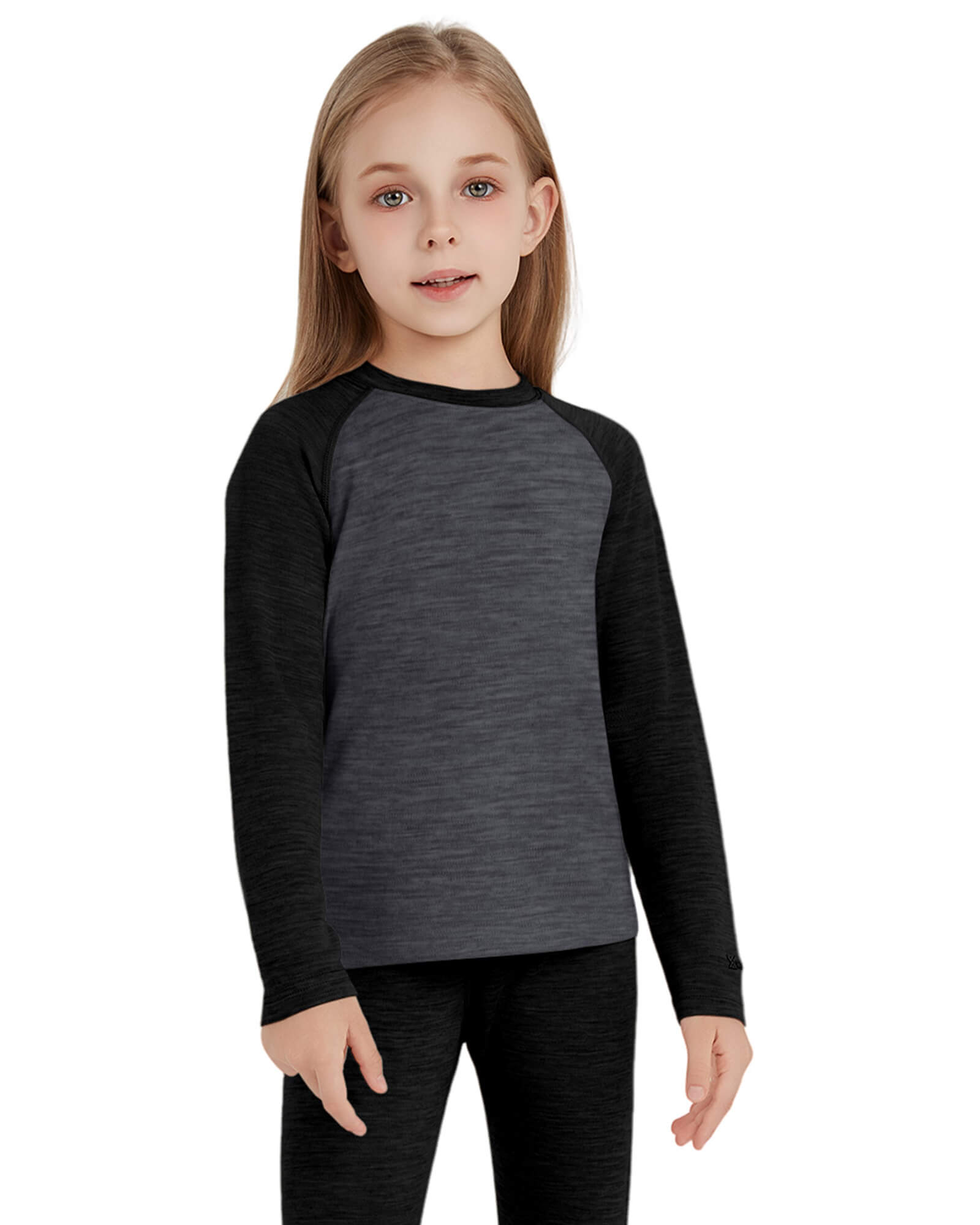 Woolcano Kid's 260 Merino Wool Unisex Base Layer Shirt Midweight Thermal Underwear Top