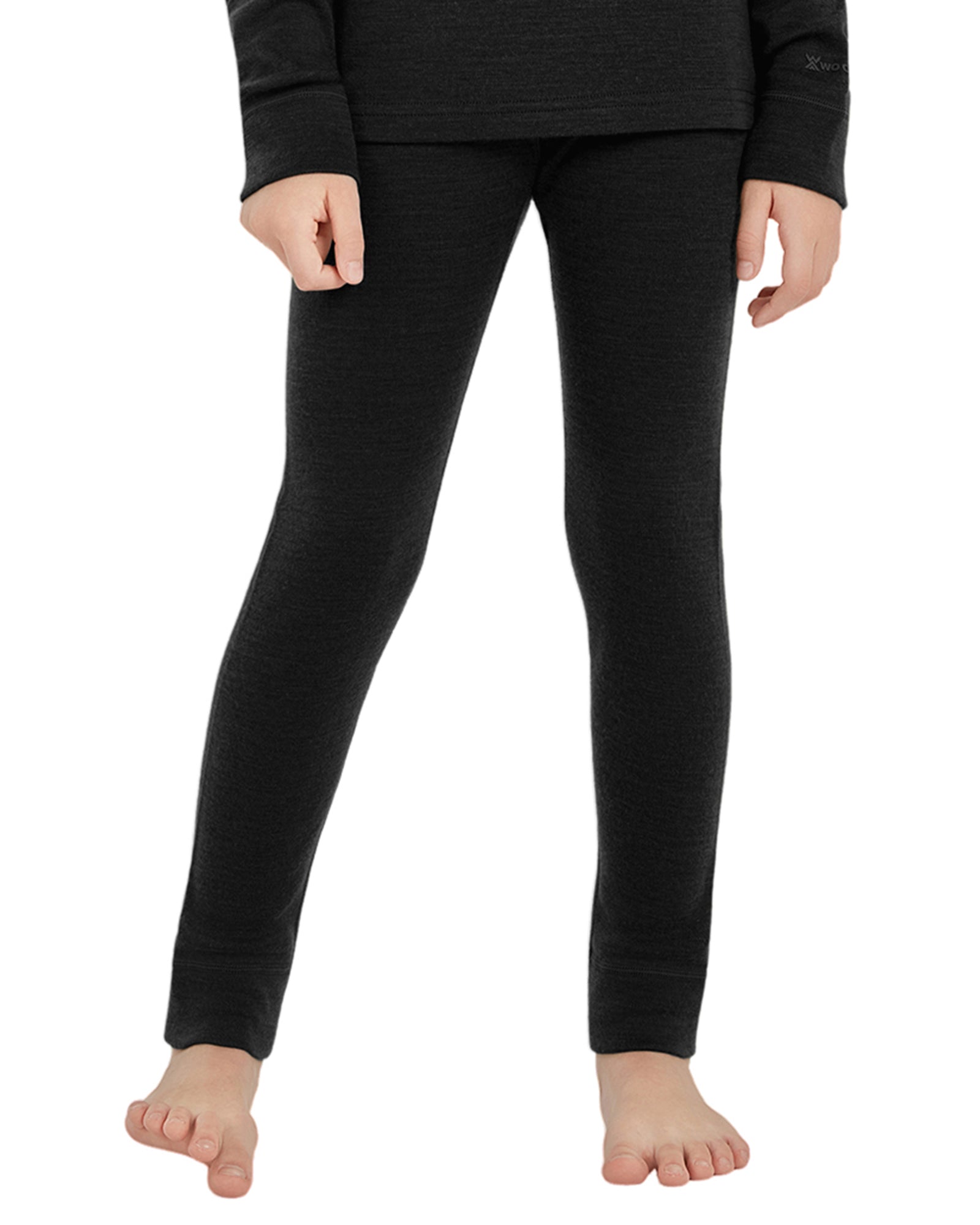 Woolcano Kid's 260 Merino Wool Unisex Base Layer Pants Midweight Thermal Underwear Bottom