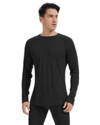 Woolcano Men’s 260 Merino Wool Base Layer Top Midweight Thermal Underwear Shirt