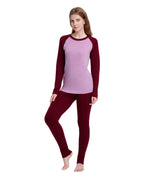 Woolcano Women's 260 Merino Wool Base Layer Set Midweight Thermal Underwear Set
