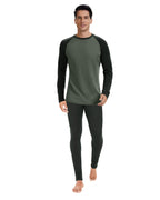 Woolcano Men’s 260 Merino Wool Base Layer Set Midweight Thermal Underwear Set