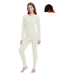 Woolcano Women's 260g Merino Wool Base Layer Set Lightweight Thermal Underwear
