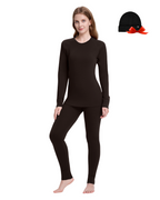 Woolcano Women's 260g Merino Wool Base Layer Set Lightweight Thermal Underwear