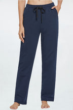 Women Yoga Sweatpants Pajama Wide Leg Cotton Drawstring Lounge Pants Leisure