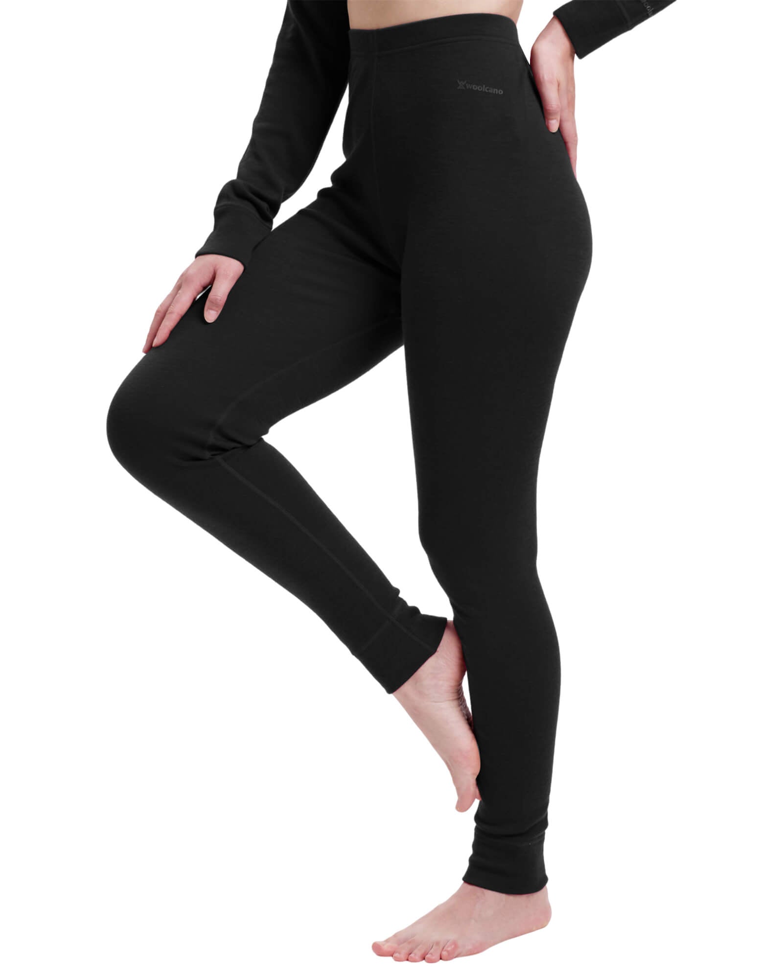 Woolcano Women's 260 Merino Wool Base Layer Pants Midweight Thermal Underwear Bottom