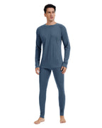 Woolcano Men’s 190 Merino Wool Base Layer Set Lightweight Thermal Underwear Set