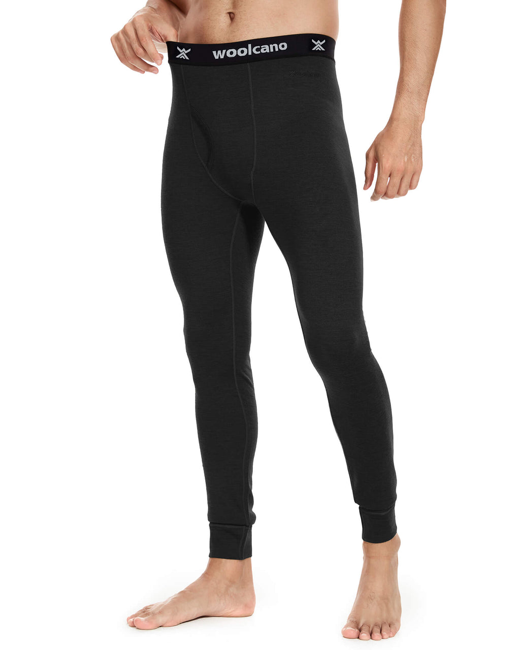 Woolcano Men’s 260 Merino Wool Base Layer Pants Midweight Thermal Underwear Bottom