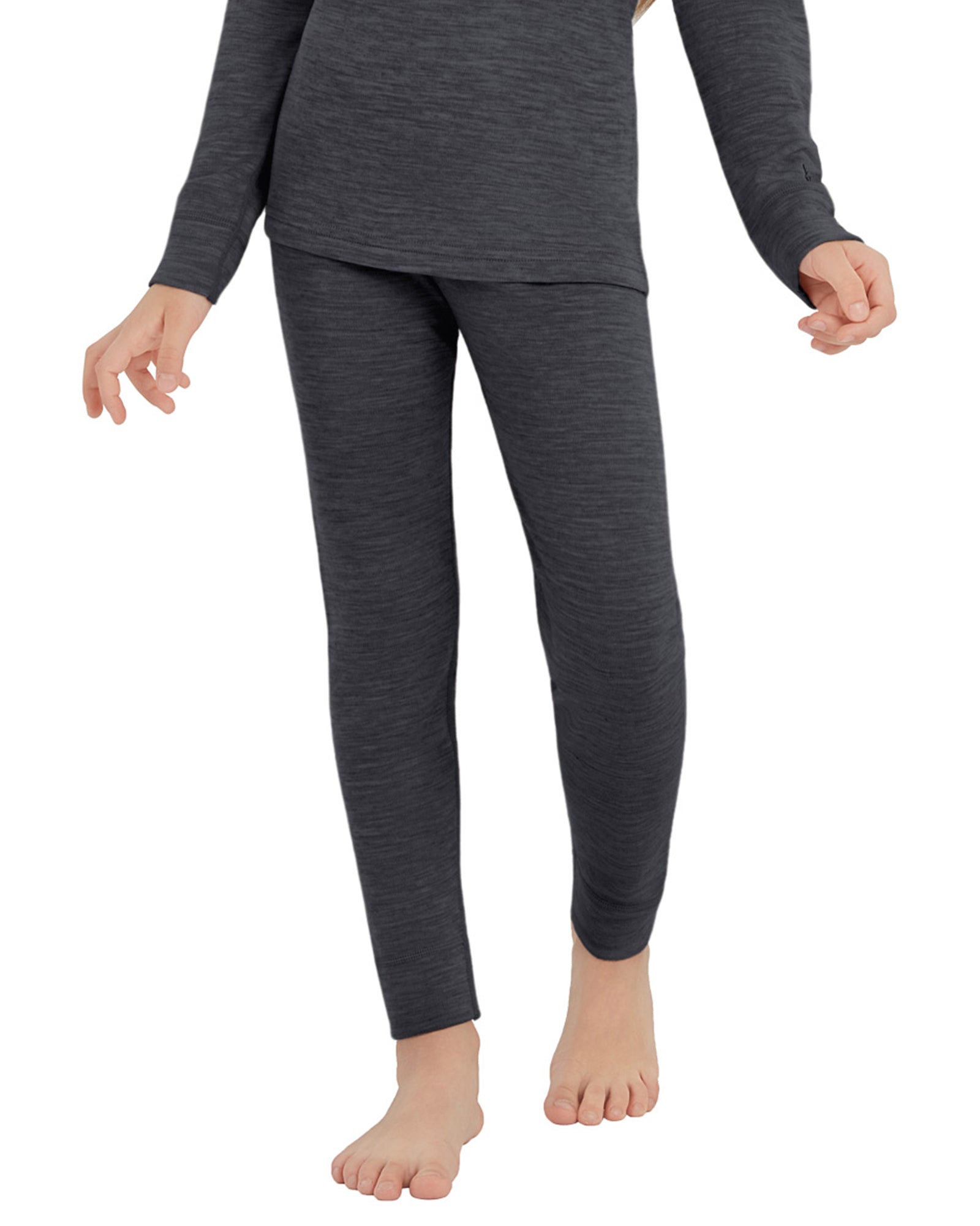 Woolcano Kid's 260 Merino Wool Unisex Base Layer Pants Midweight Thermal Underwear Bottom