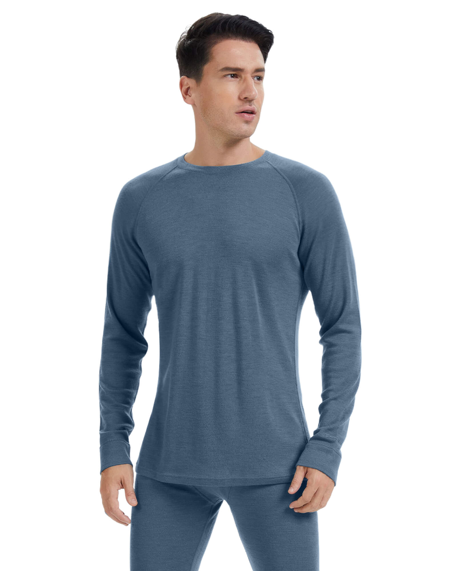 Woolcano Men’s 260 Merino Wool Base Layer Top Midweight Thermal Underwear Shirt