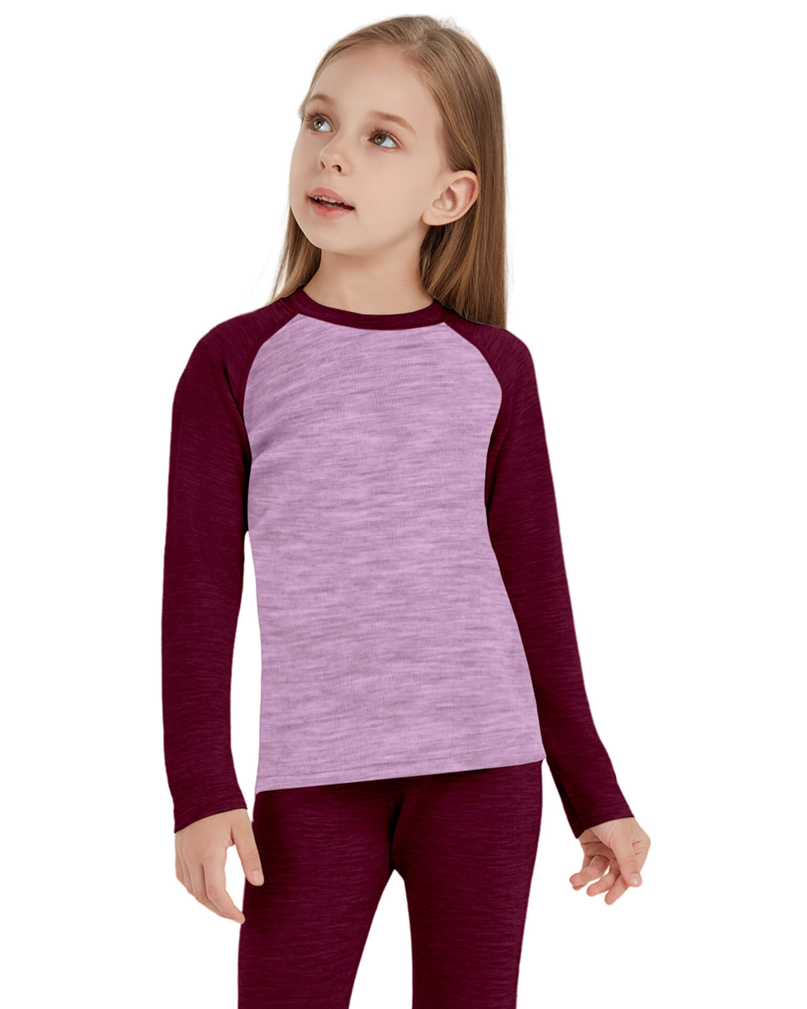 Woolcano Kid's 260 Merino Wool Unisex Base Layer Shirt Midweight Thermal Underwear Top