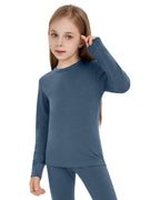 Woolcano Kid's 260 Merino Wool Unisex Base Layer Shirt Midweight Thermal Underwear Top