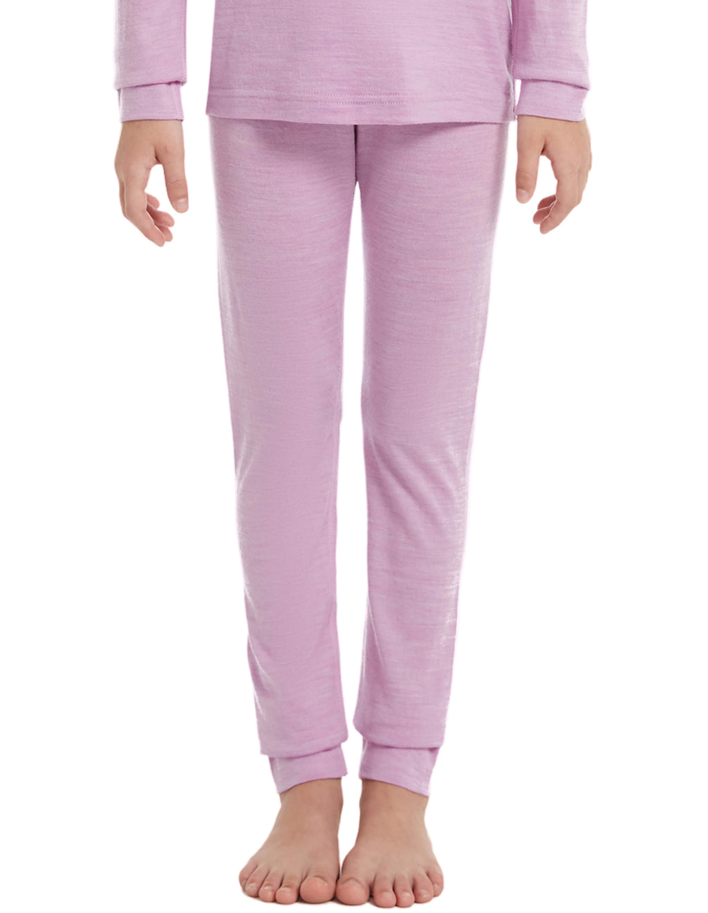 Woolcano Kid's 190 Merino Wool Unisex Base Layer Pants Lightweight Thermal Underwear Bottom