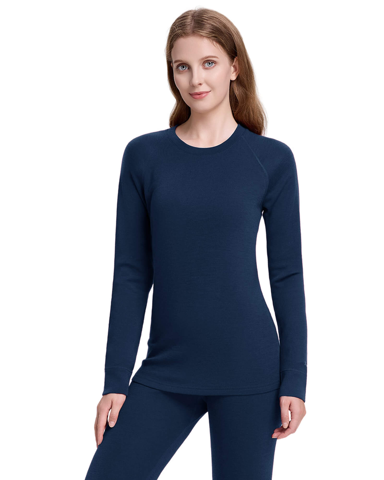 Woolcano Women's 190 Merino Wool Base Layer Shirt Lightweight Thermal Underwear Top
