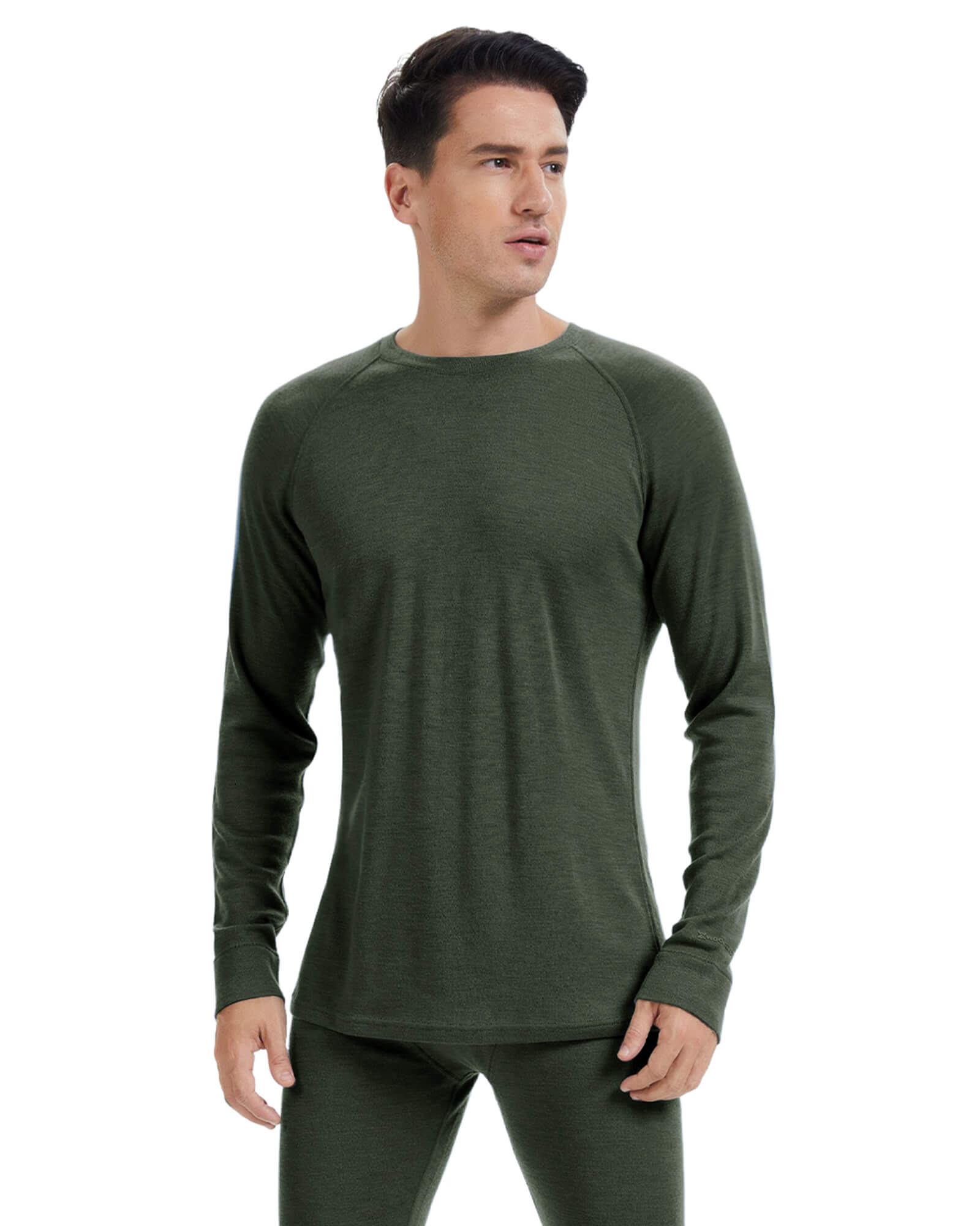 Woolcano Men’s 260 Merino Wool Base Layer Top Midweight Thermal Underwear Shirt